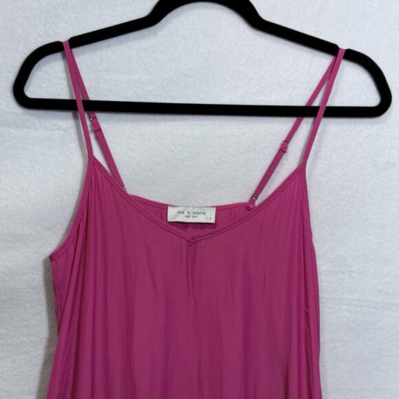 Lola & Sophie Pink Mini Sleeveless 90's Y2K Slip Dress Women Size S Made in USA - Picture 4 of 8